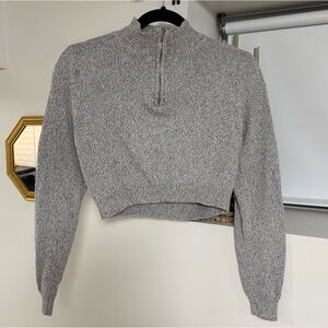 Brandy Melville Cropped Quarter Zip Sweater